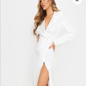 White Blazer Maxi Dress